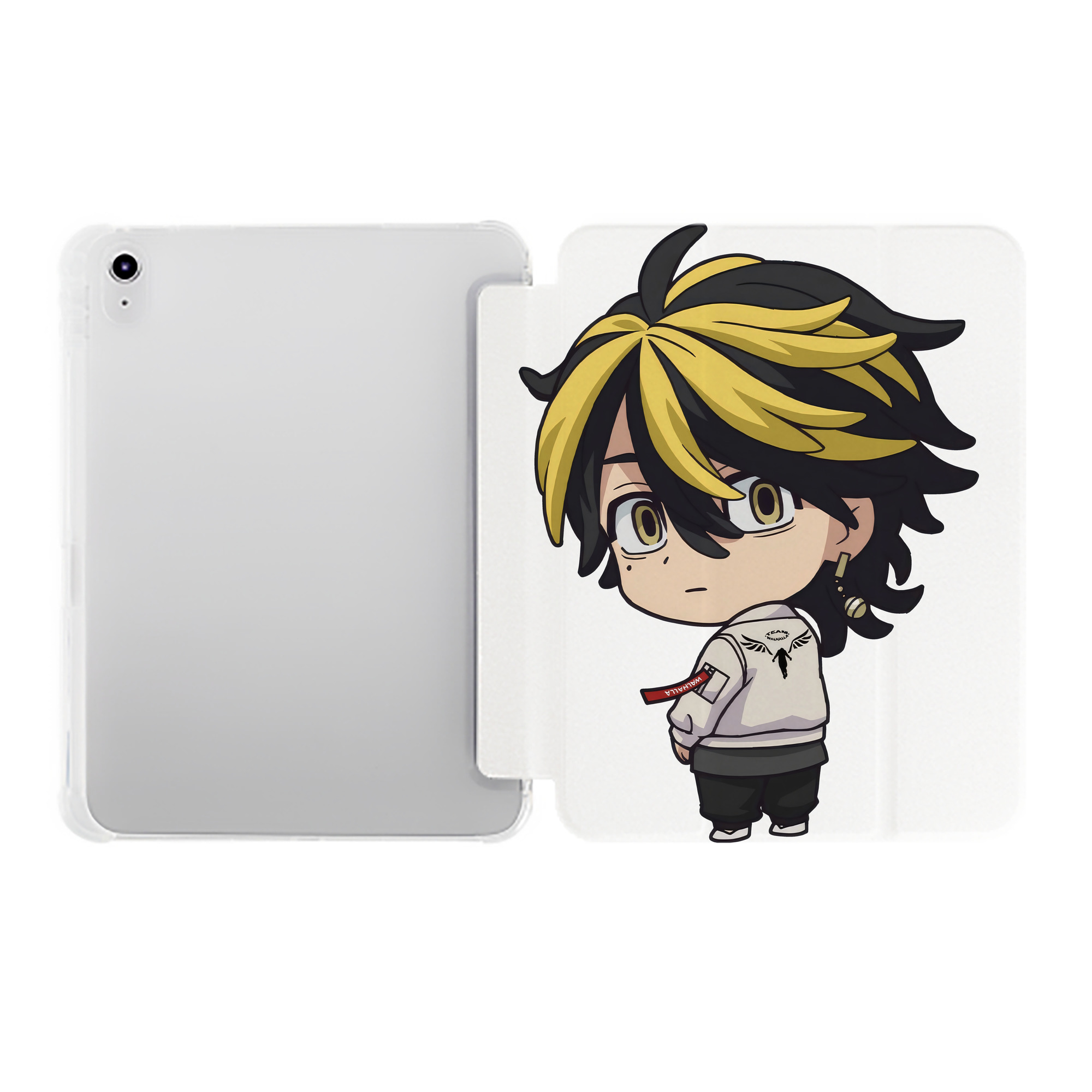 （画像用） 東京リベンジャーズ Tokyo Revengers IPad ケース ペン収納付き 三つ折りスタンド PUレザー×シリコン 対応機種9.5/10.5/10.9インチ